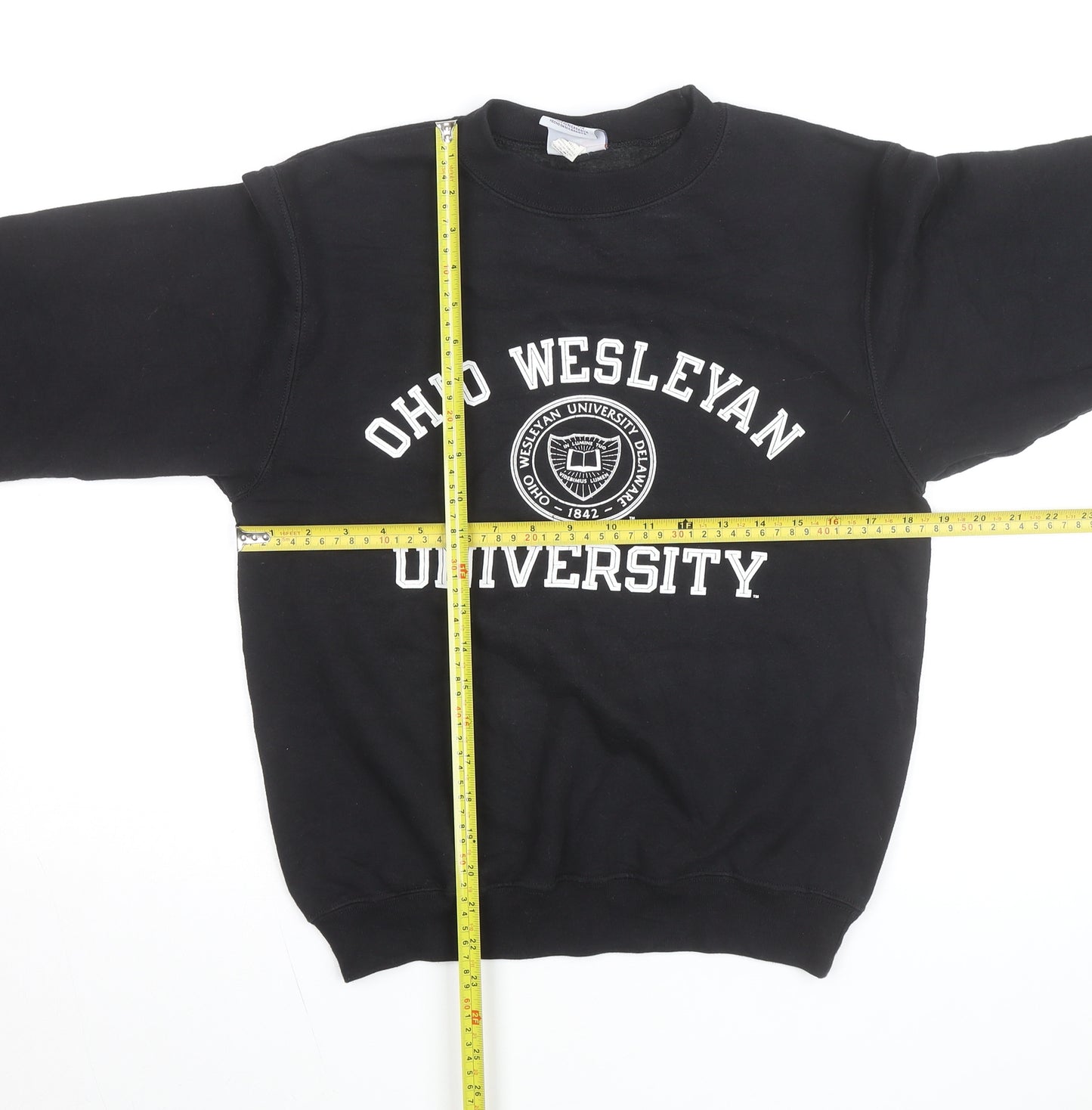Champion Womens Black Ohio Wesleyan University Crew Neck Sweatshirt XS