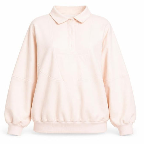 Lavon Womens Pink Collared Henley Knit Jumper Size S Vintage