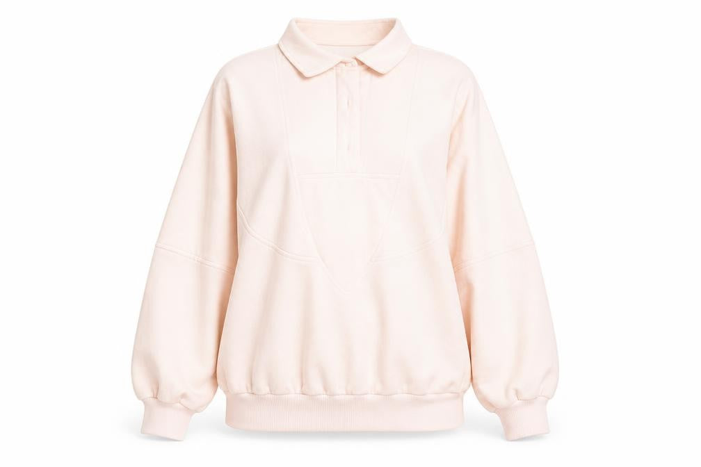 Lavon Womens Pink Collared Henley Knit Jumper Size S Vintage