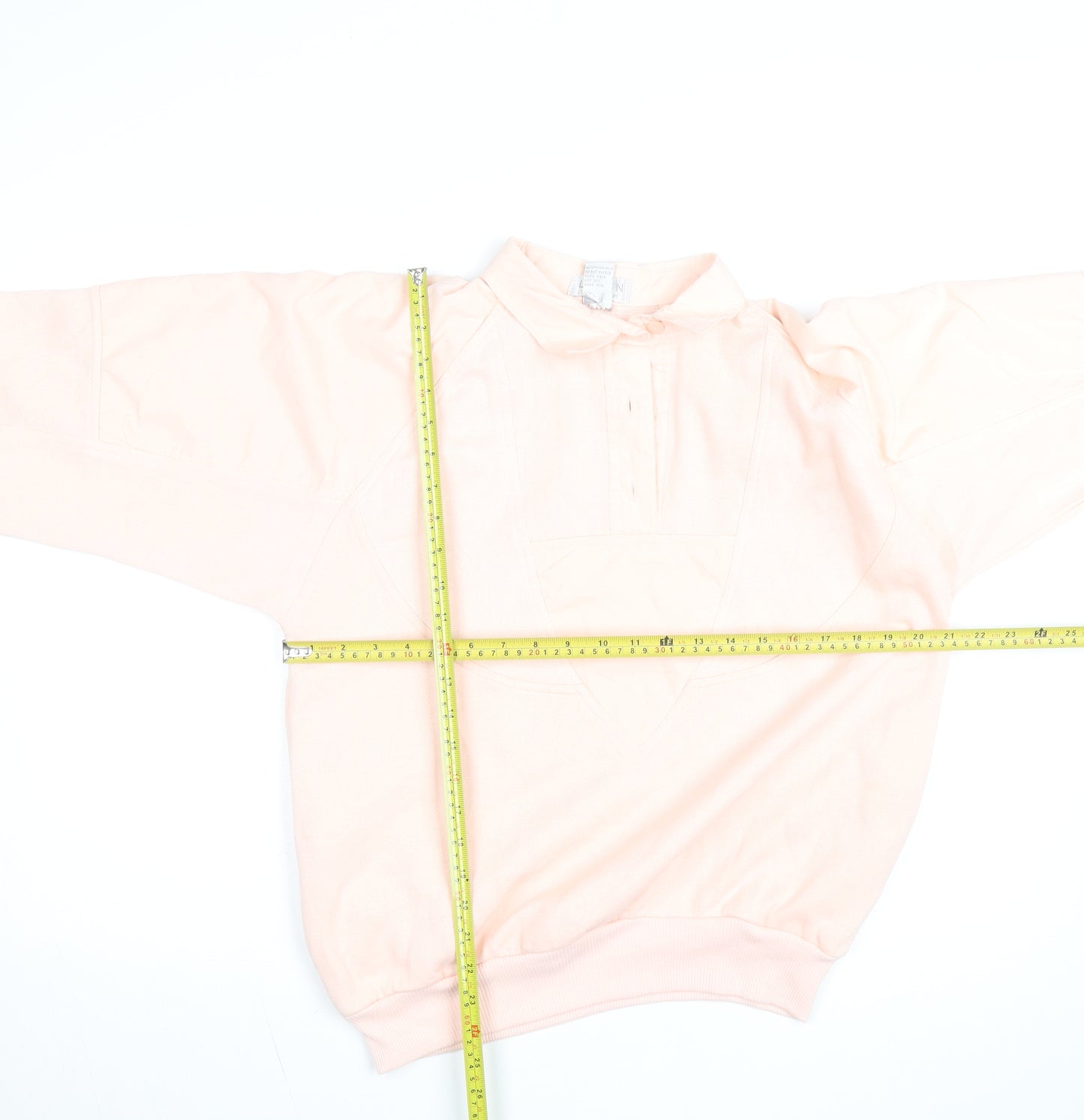 Lavon Womens Pink Collared Henley Knit Jumper Size S Vintage