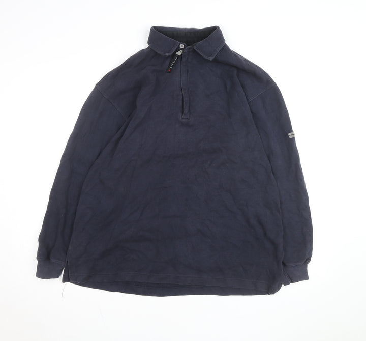 Pringle Men's Blue Cotton Half Zip Basic Jacket Size L