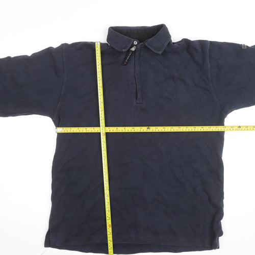 Pringle Men's Blue Cotton Half Zip Basic Jacket Size L