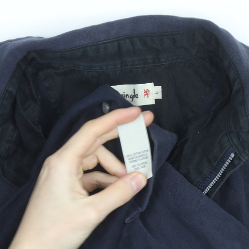 Pringle Men's Blue Cotton Half Zip Basic Jacket Size L