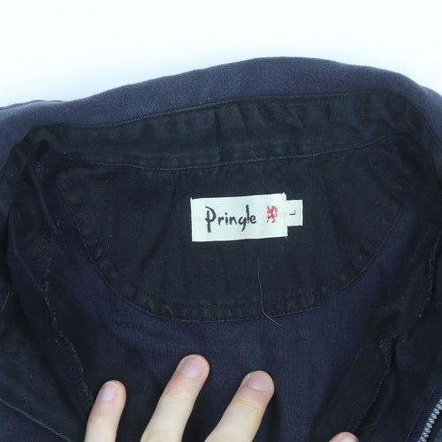 Pringle Men's Blue Cotton Half Zip Basic Jacket Size L
