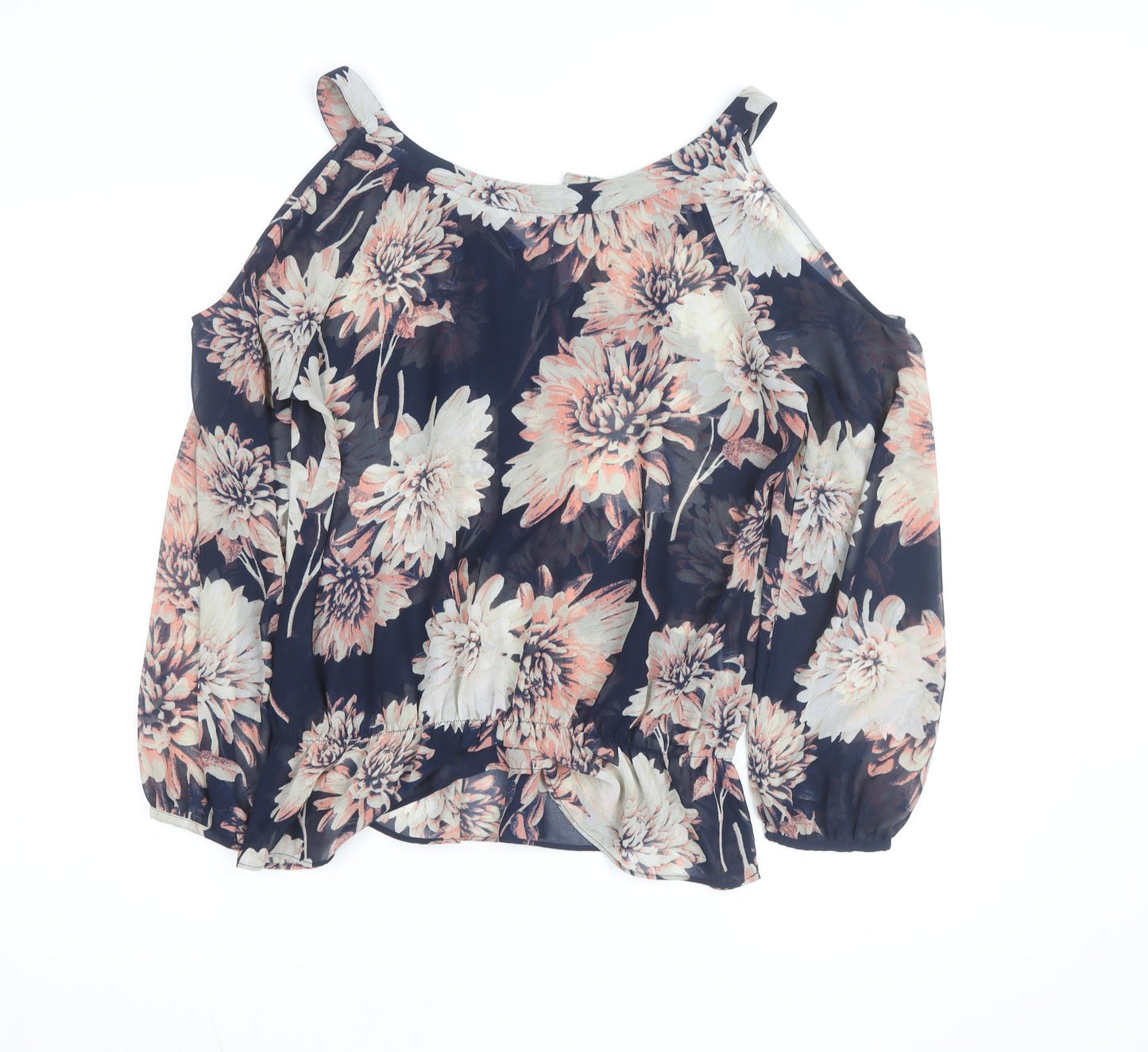Next Women's Multicoloured Floral Cold Shoulder Blouse Size 12