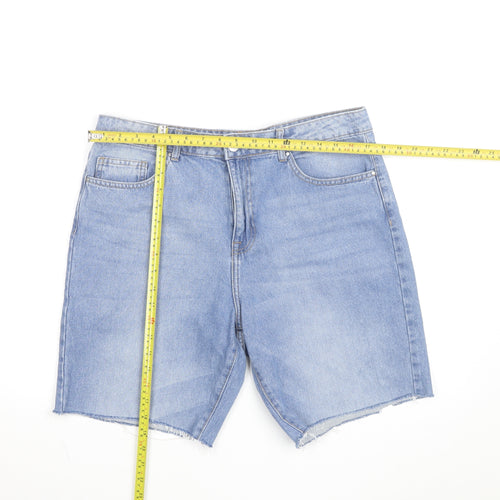 Denim 365 Women Blue Size 14 High Rise Mom Denim Shorts
