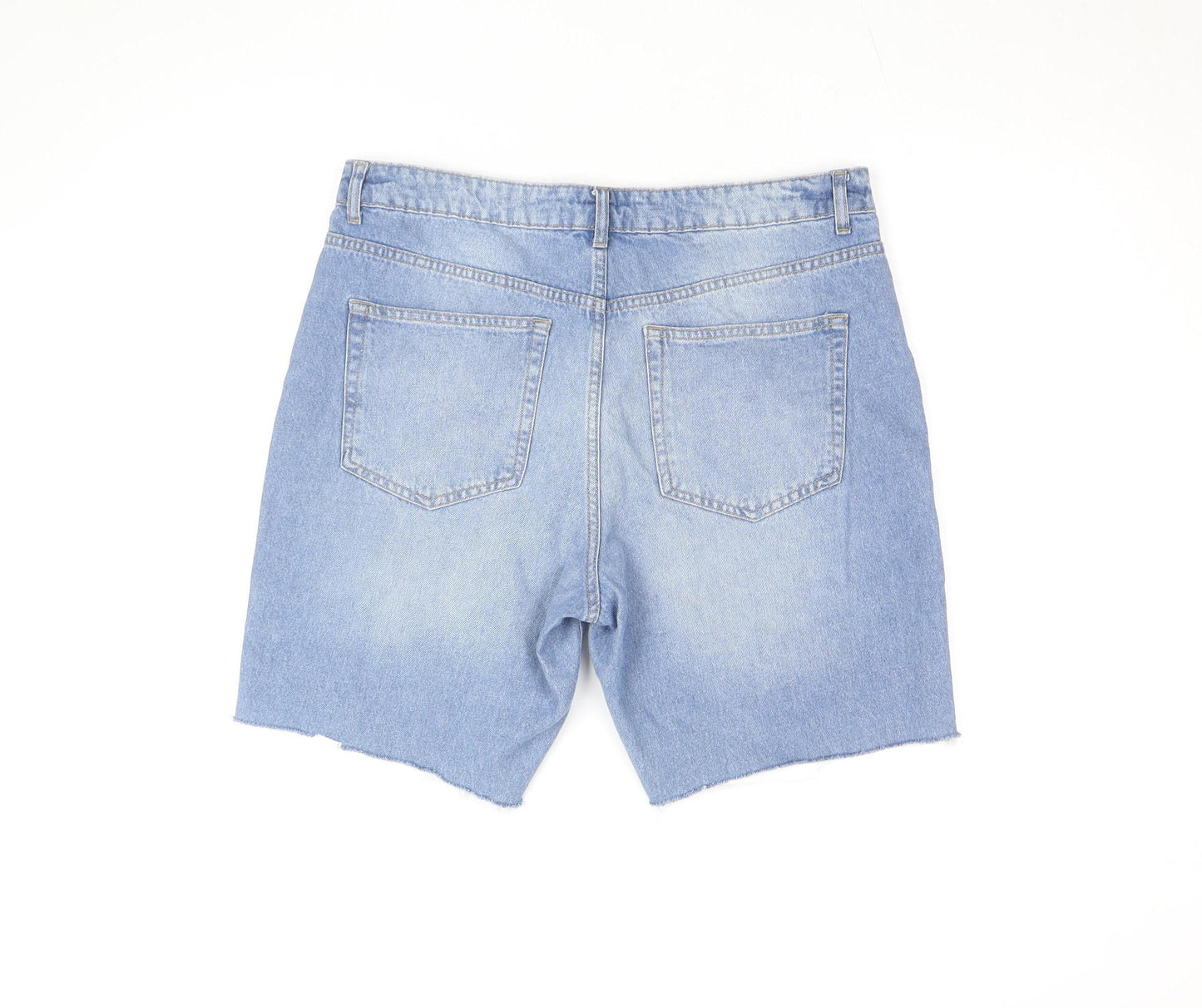 Denim 365 Women Blue Size 14 High Rise Mom Denim Shorts