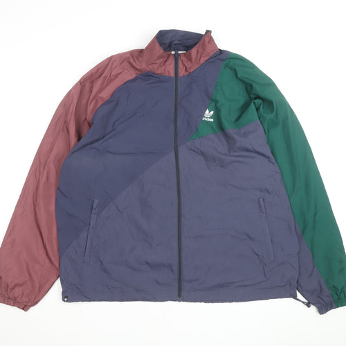 Adidas Mens Multicoloured L Windbreaker Jacket Retro Sporty Style