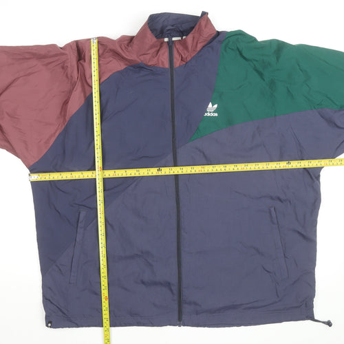 Adidas Mens Multicoloured L Windbreaker Jacket Retro Sporty Style