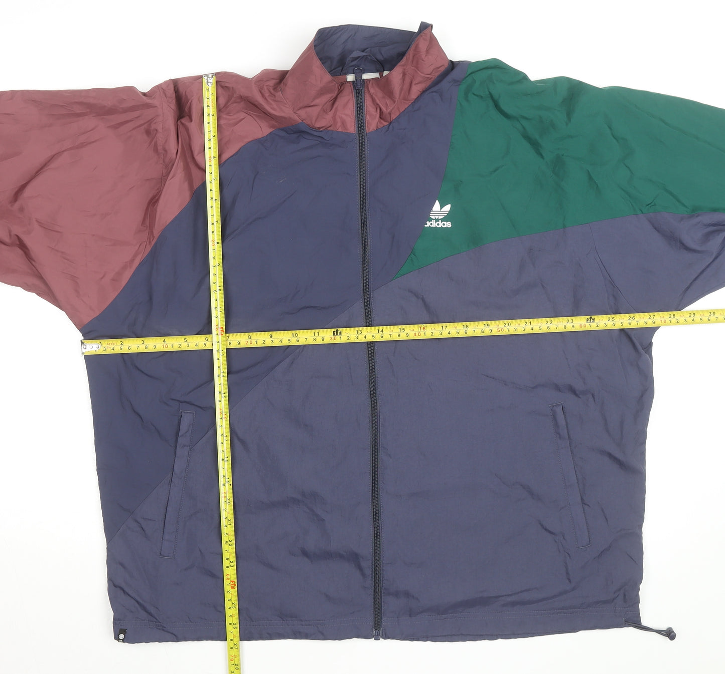 Adidas Mens Multicoloured L Windbreaker Jacket Retro Sporty Style