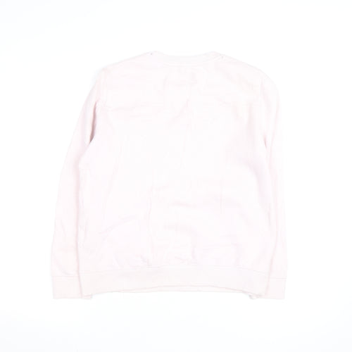 Tommy Hilfiger Women's Pink Crew Neck Long Sleeve Pullover Sweatshirt Size S