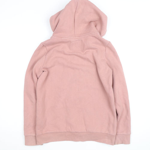 Superdry Womens Pink Full Zip Hoodie Size UK 8 Classic Fit