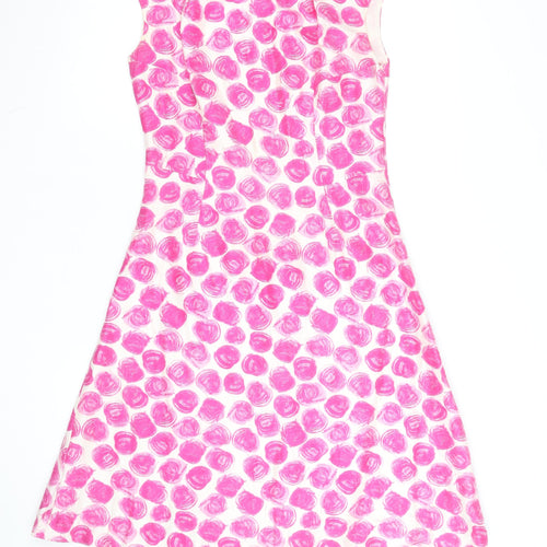 L.K. Bennett Women’s Pink Silk A-Line Sleeveless Dress Size 8