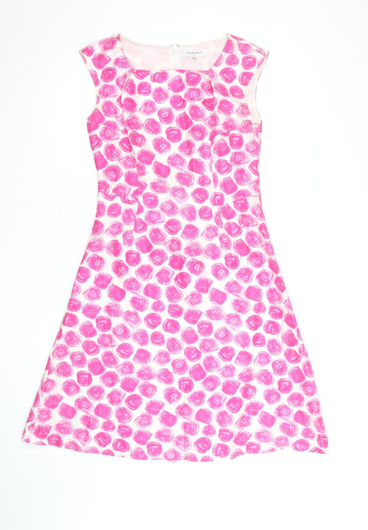 L.K. Bennett Women’s Pink Silk A-Line Sleeveless Dress Size 8