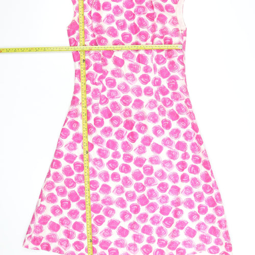 L.K. Bennett Women’s Pink Silk A-Line Sleeveless Dress Size 8