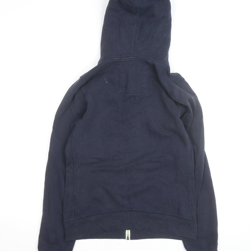 Abercrombie & Fitch Womens Navy Blue Full Zip Hoodie Size L Cotton Blend