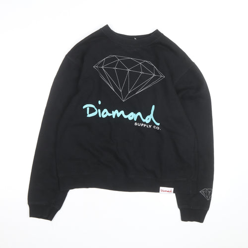 Diamond Supply Co. Men's Black Small Crew Neck Graphic Sweatshirt