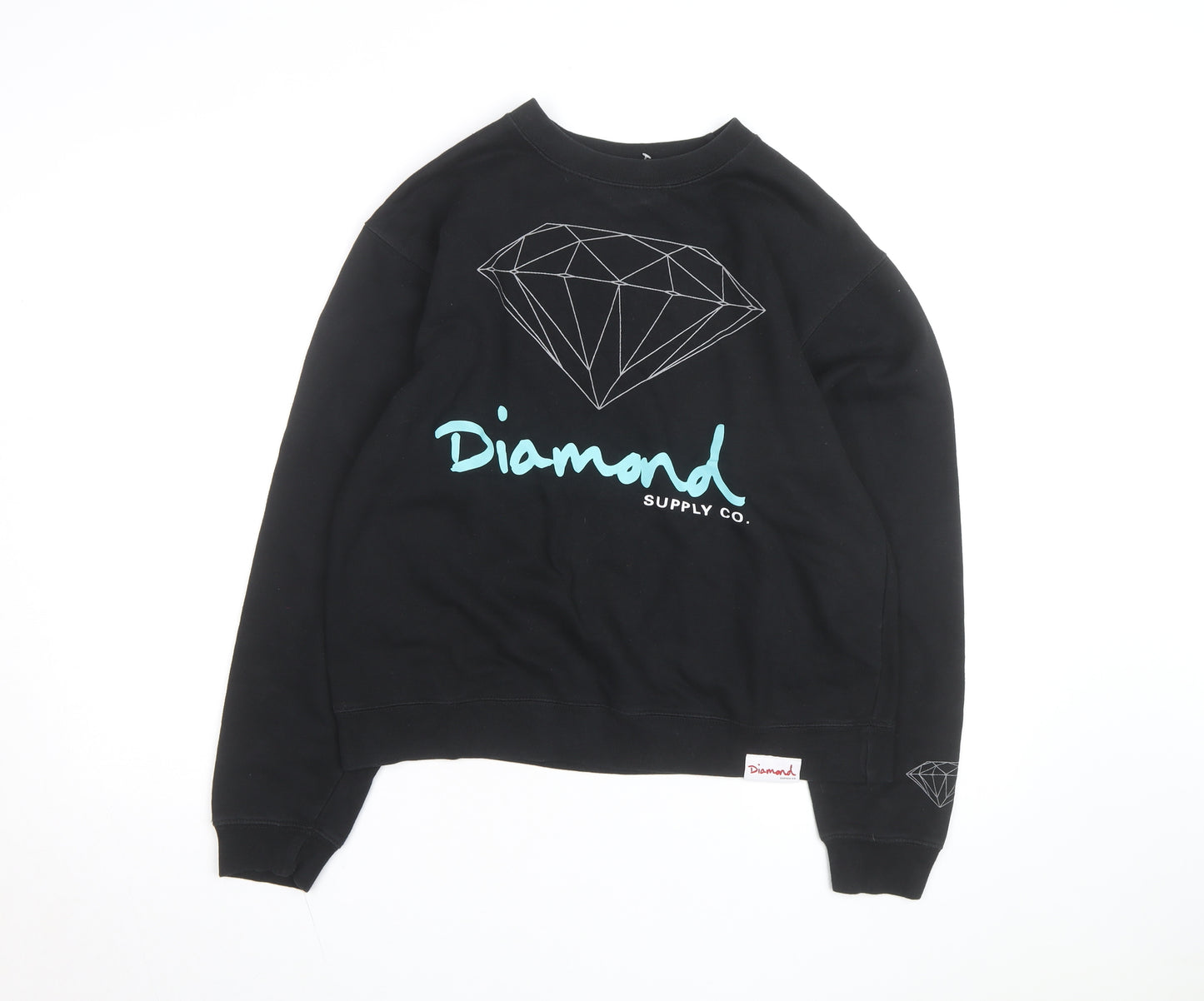 Diamond Supply Co. Men's Black Small Crew Neck Graphic Sweatshirt