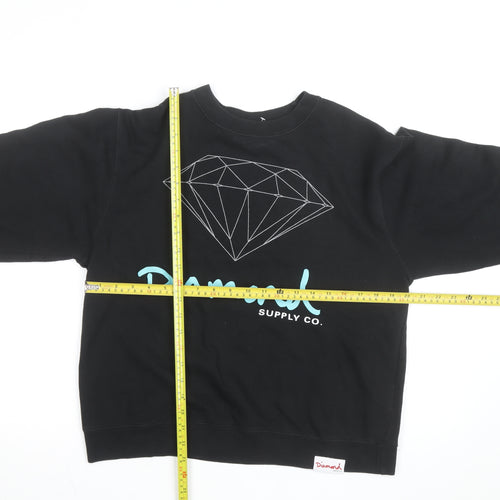 Diamond Supply Co. Men's Black Small Crew Neck Graphic Sweatshirt
