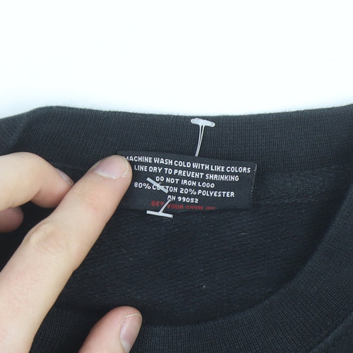 Diamond Supply Co. Men's Black Small Crew Neck Graphic Sweatshirt