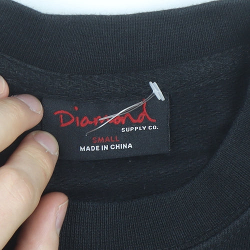 Diamond Supply Co. Men's Black Small Crew Neck Graphic Sweatshirt