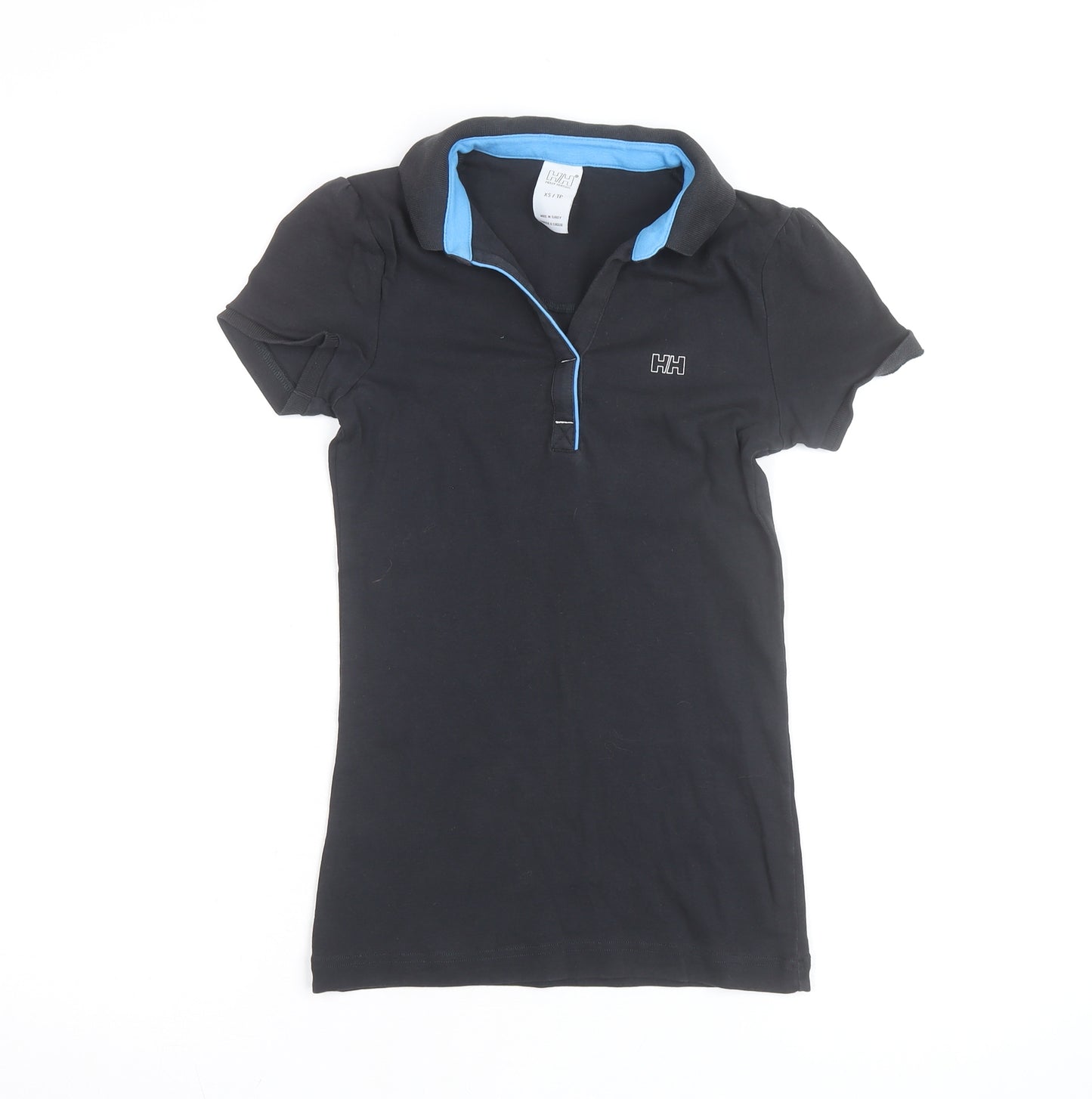 Helly Hansen Women's Black XS Polo Shirt Short Sleeve Cotton Stretch