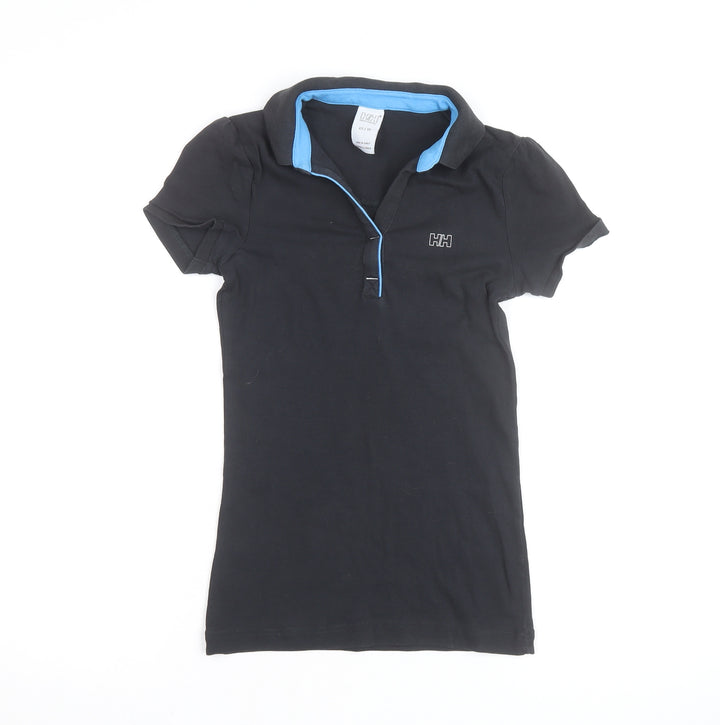 Helly Hansen Women's Black XS Polo Shirt Short Sleeve Cotton Stretch