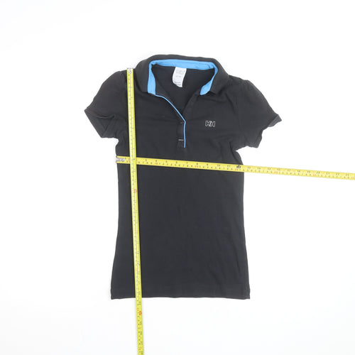 Helly Hansen Women's Black XS Polo Shirt Short Sleeve Cotton Stretch