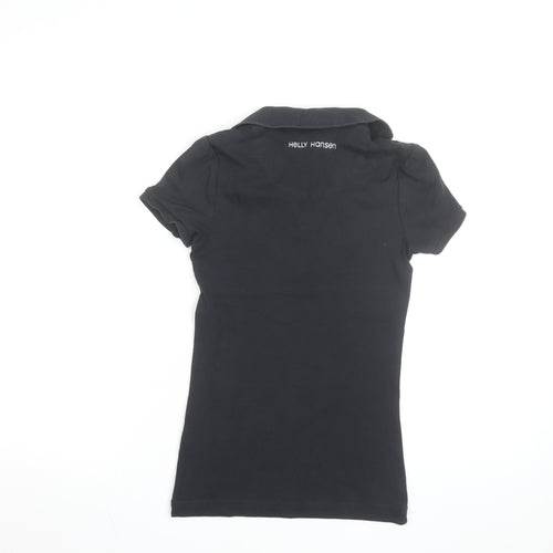Helly Hansen Women's Black XS Polo Shirt Short Sleeve Cotton Stretch