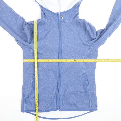 Marks and Spencer Women's Blue Hooded Fleece Activewear Jacket UK 10