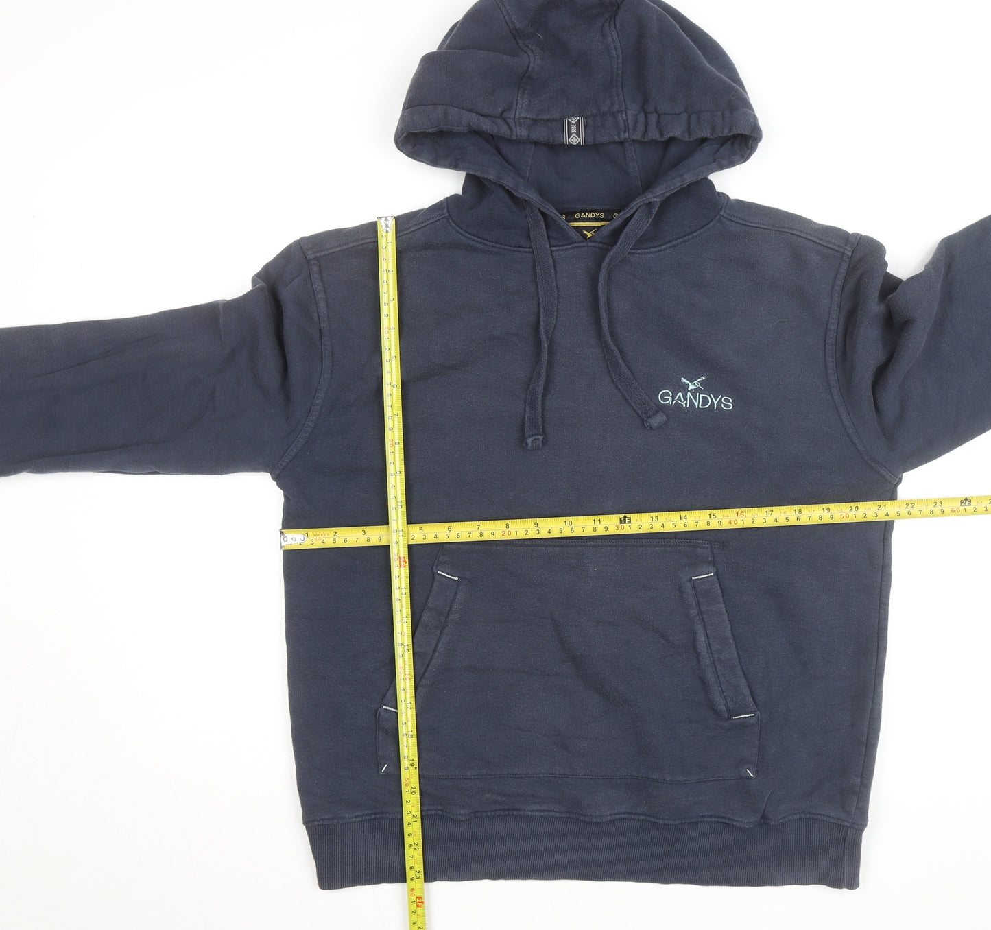 Gandys Navy Blue Womens Small Pullover Hoodie with Graphic Print