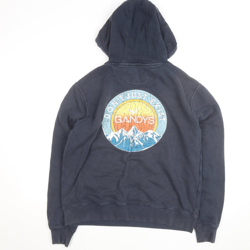 Gandys Navy Blue Womens Small Pullover Hoodie with Graphic Print