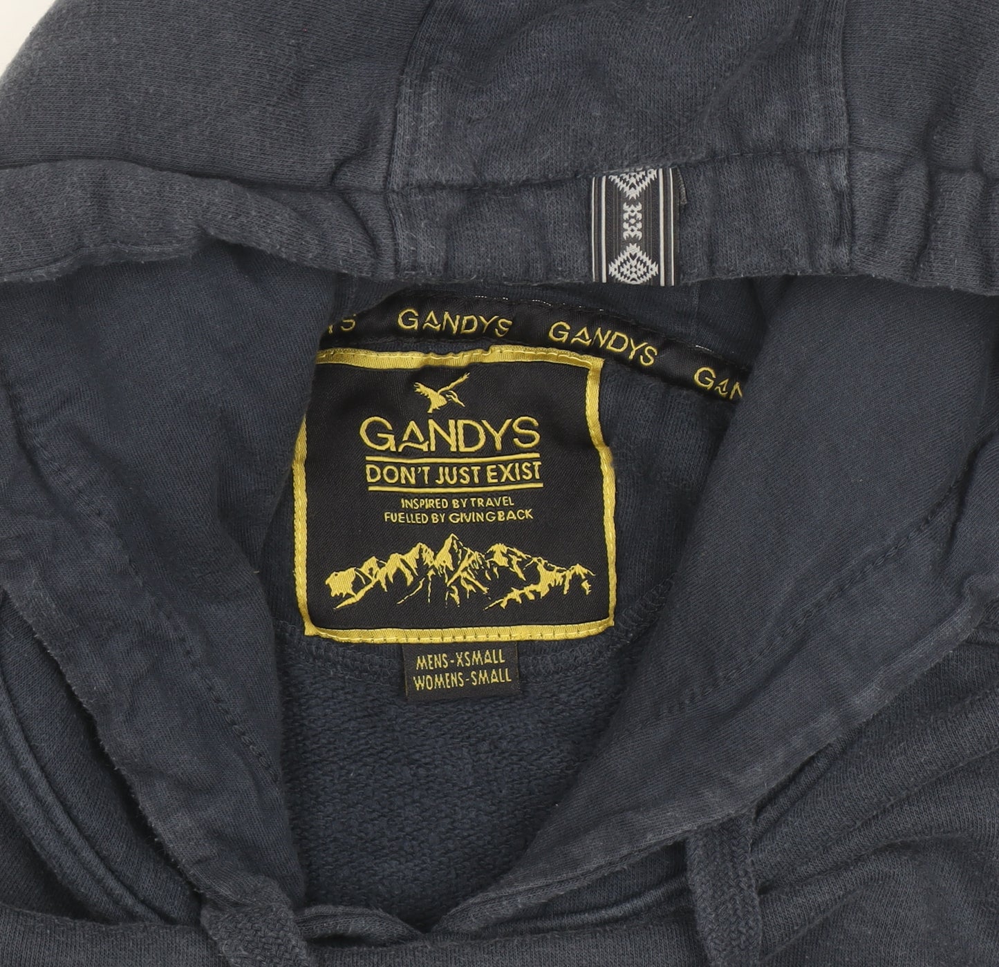 Gandys Navy Blue Womens Small Pullover Hoodie with Graphic Print