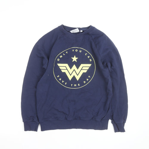 Wonder Woman Unisex Blue XS Pullover Sweatshirt Graphic Logo