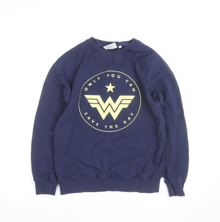 Wonder Woman Unisex Blue XS Pullover Sweatshirt Graphic Logo