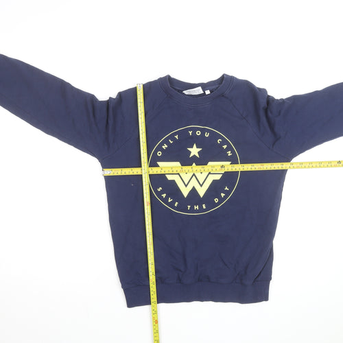 Wonder Woman Unisex Blue XS Pullover Sweatshirt Graphic Logo