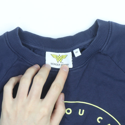 Wonder Woman Unisex Blue XS Pullover Sweatshirt Graphic Logo