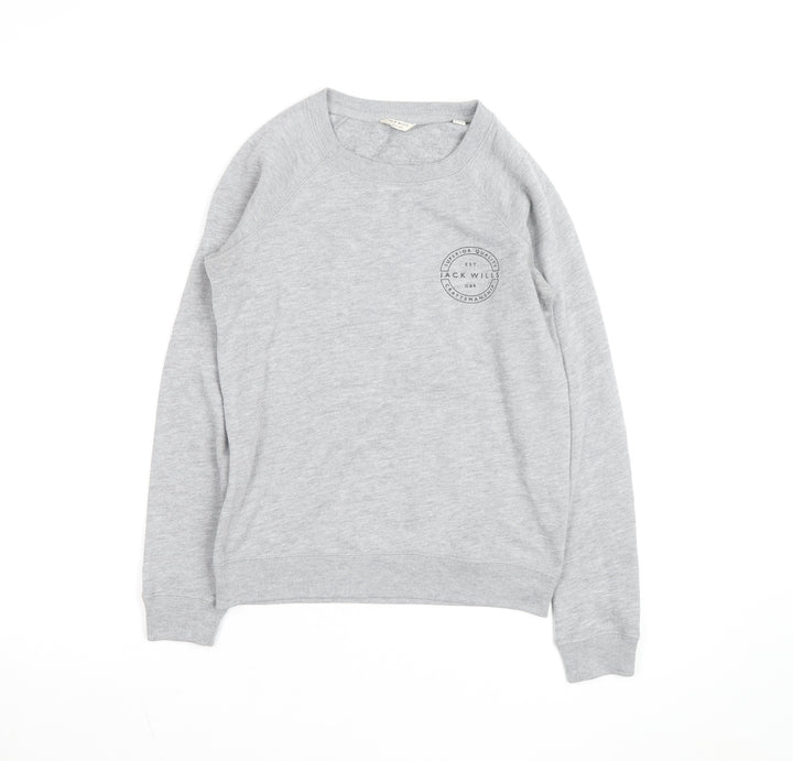 Jack Wills Grey Crew Neck Regular Fit Sweatshirt XS Unisex