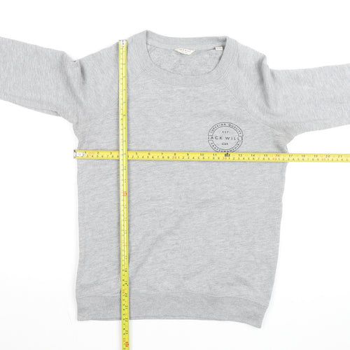 Jack Wills Grey Crew Neck Regular Fit Sweatshirt XS Unisex