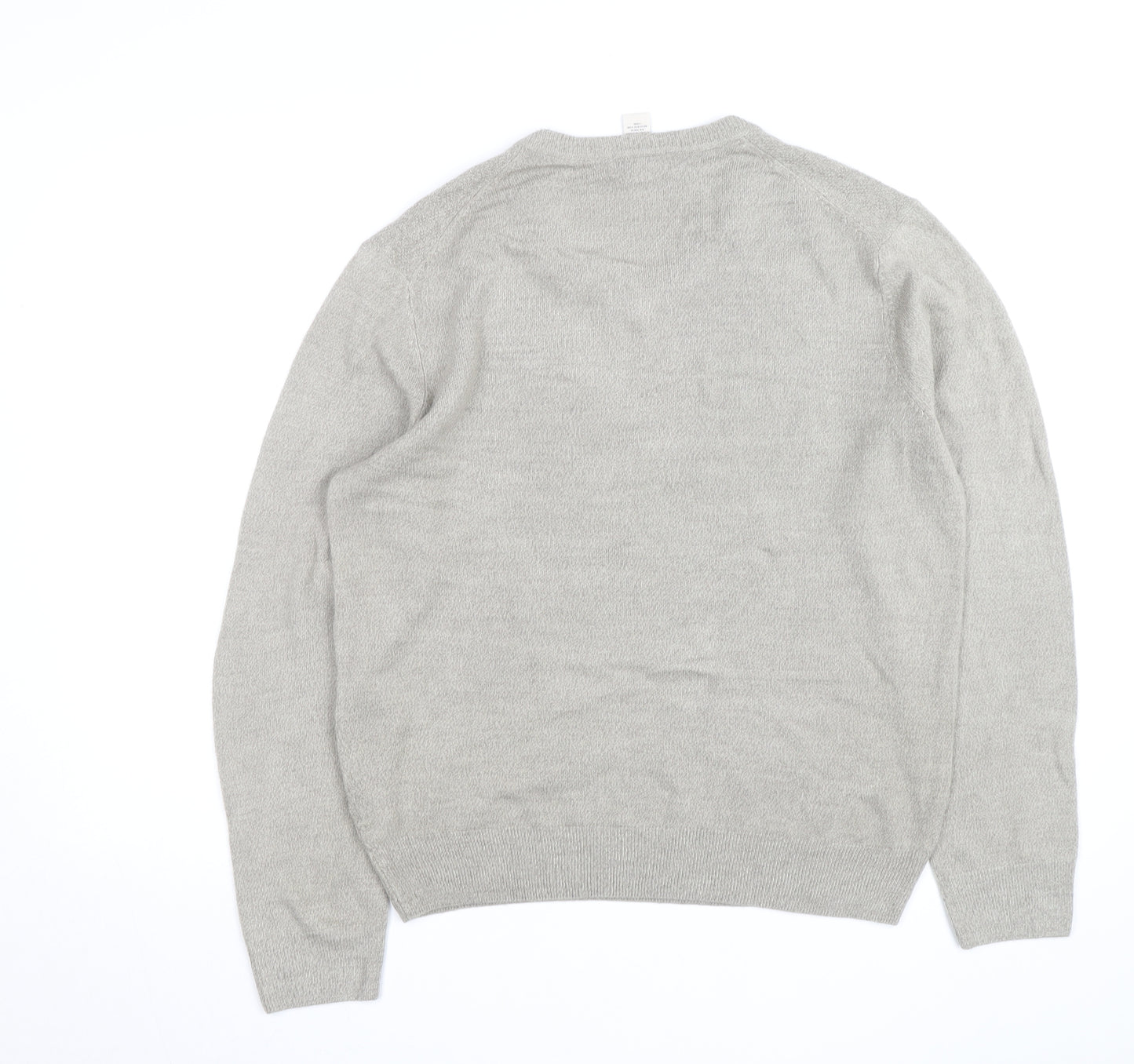 Dockers Men Grey V-Neck Acrylic Pullover Jumper M