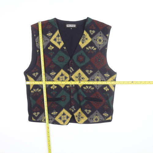 Henry Morely Men's Multicoloured Wool Knit Aztec Vest M