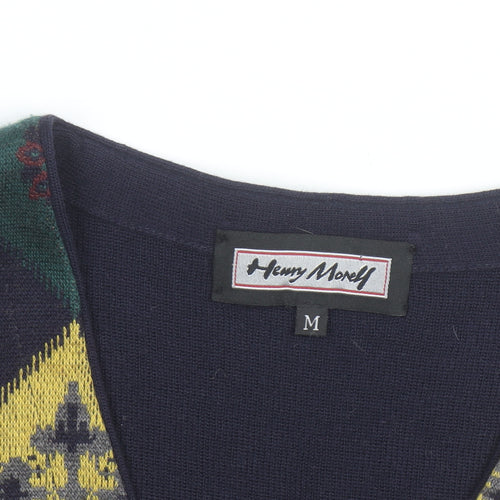 Henry Morely Men's Multicoloured Wool Knit Aztec Vest M