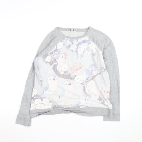 Disney x Cath Kidston Grey Bird Print Womens Sweatshirt Size M