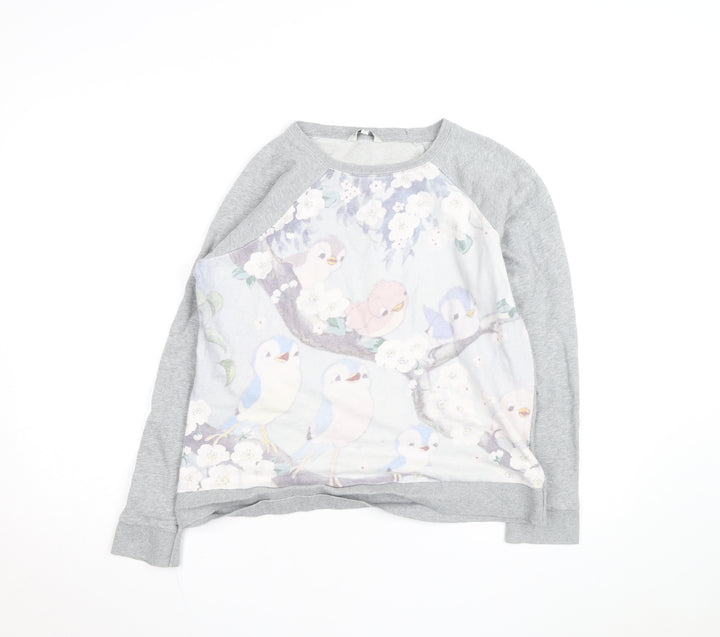 Disney x Cath Kidston Grey Bird Print Womens Sweatshirt Size M