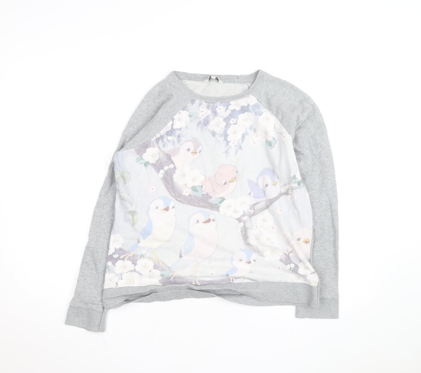 Disney x Cath Kidston Grey Bird Print Womens Sweatshirt Size M
