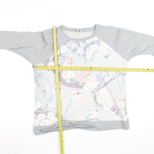 Disney x Cath Kidston Grey Bird Print Womens Sweatshirt Size M