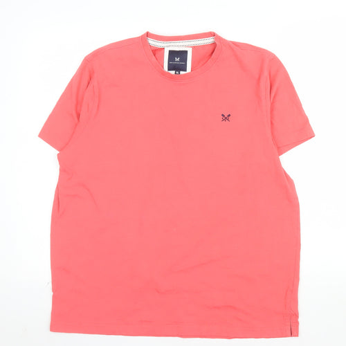 Crew Clothing Company Men's Coral XL Cotton Crew Neck T-Shirt
