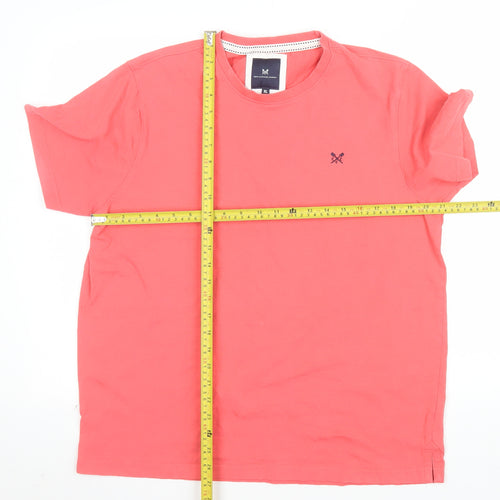Crew Clothing Company Men's Coral XL Cotton Crew Neck T-Shirt