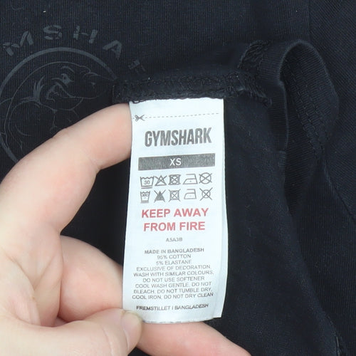Gymshark Men's Black XS Slim Fit Crew Neck Short Sleeve T-Shirt