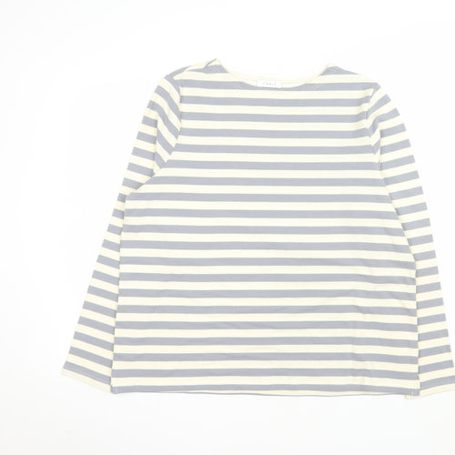 Chalk Women's Multicoloured Striped Long Sleeve Cotton T-Shirt One Size